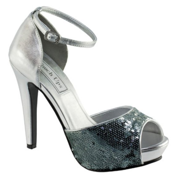Touch Ups Shoes - Touch Ups Debbie Silver Platform Heels